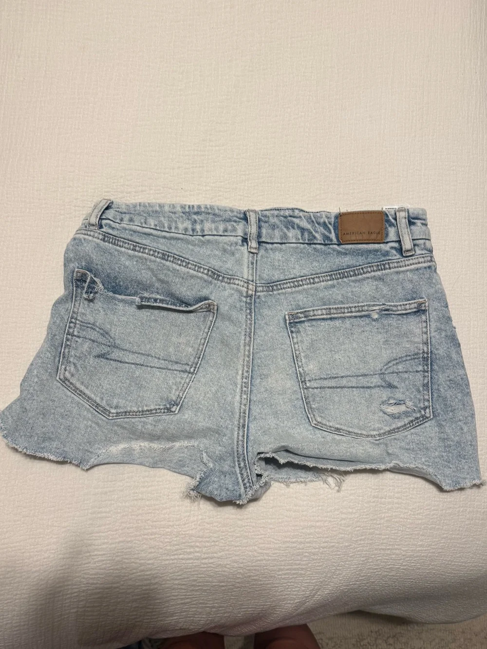 Distressed Light Blue Denim Women’s Shorts